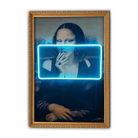 Gioconda Smoking LED wall art in Originals LED Wall Art finish - framed product view | KULORI