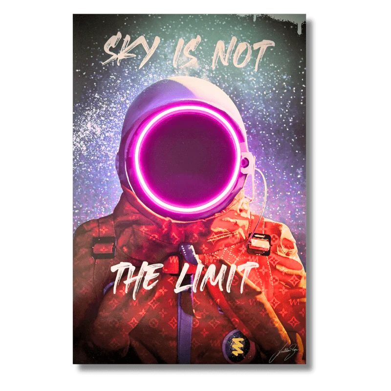Spaceman LED wall art in Originals LED Wall Art finish - alternate product angle | KULORI