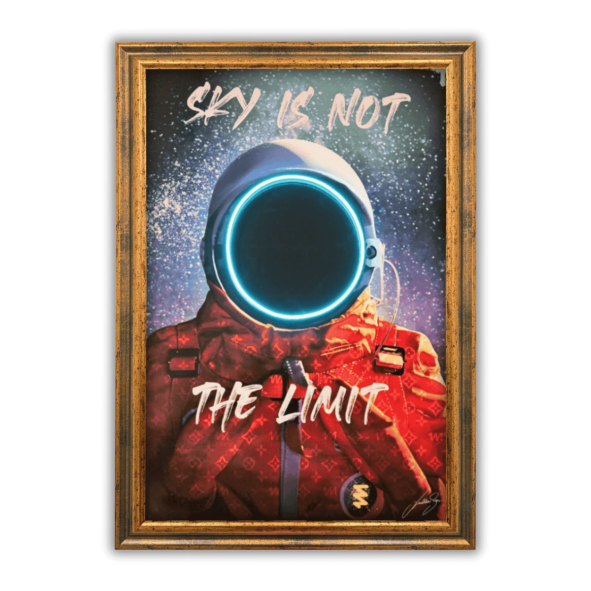Spaceman LED wall art in Originals LED Wall Art finish - framed product view | KULORI