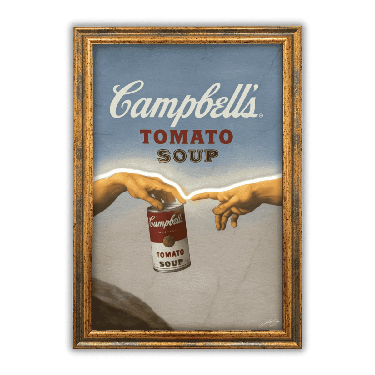 The Divine Soup LED wall art in Originals LED Wall Art finish - framed product view | KULORI