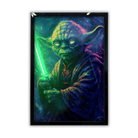 Mystic Yoda - The Force is Bright LED wall art in Originals LED Wall Art finish - framed product view | KULORI