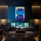 Zeus Pop Blue Band LED wall art in Originals LED Wall Art finish - alternate product view | KULORI