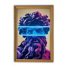 Zeus Pop Blue Band LED wall art in Originals LED Wall Art finish - framed product view | KULORI